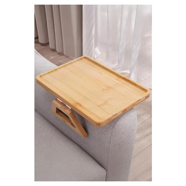 Digithome Bambu Katlanabilir Ayaklı Koltuk Kolu Keyif Servis Ve Sunum Tepsisi 27 Cm Kahverengi - Thn76075 C1-1-18