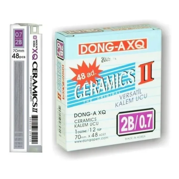 Dong-A Donga Ceramics 0,7 2b Kurşun Kalem Ucu 70 Mm 48'li Tüp 12'li Kutu