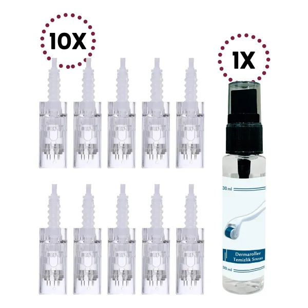 Dr.Pen 10 Adet 12 Pin Dermapen Igne Orijinal Dermapen Igne Kartuşu Beyaz Soketli A10-n2-mym-m5-m7 Model