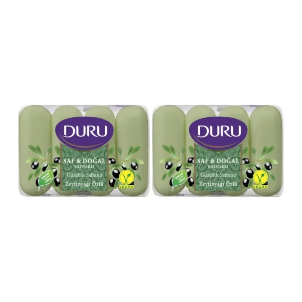 Duru Saf & Doğal Zeytinyağlı 4x70 gr 2 Adet Güzellik Sabunu