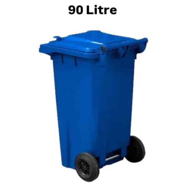 ELCY Tıbbi Atık Plastik Çöp Konteyneri Mavi 90LT Plastik Konteyner Isıya Karşı Dayanıklı A Kalite