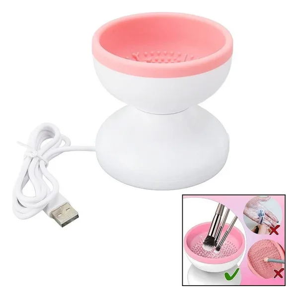Findit MAKEUP BRUSH CLEANER MAKYAJ FIRÇA TEMİZLEME MAKİNESİ USB ÇALIŞMA - SİLİKON TIRTIKLI HAZNE-Findit