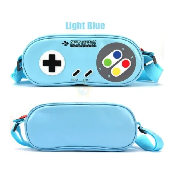 Gizala Nintendo Switch Oled Uyumlu Snes Desenli Çanta Turkuaz
