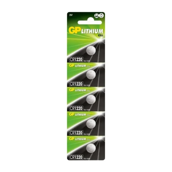 GP CR1220 3 V 5'li Lityum Düğme Pil