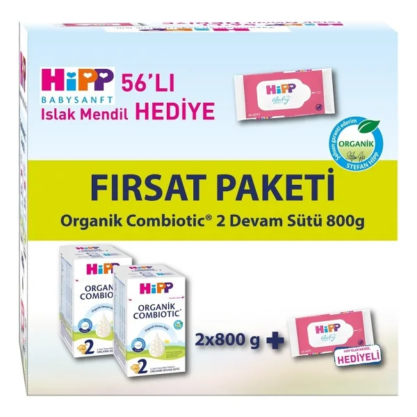 Hipp Organik Combiotic 2 Devam Sütü 800 gr 2 Adet