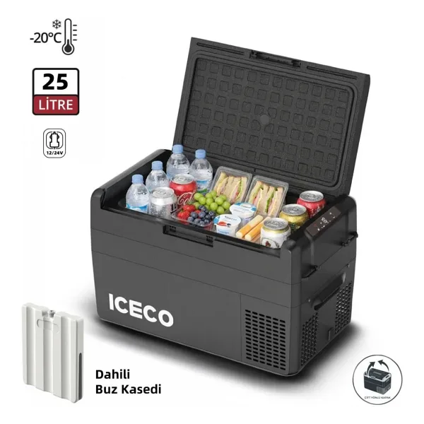 Iceco MCD25B 12/24 V 25 lt Kompresörlü Araç Buzdolabı