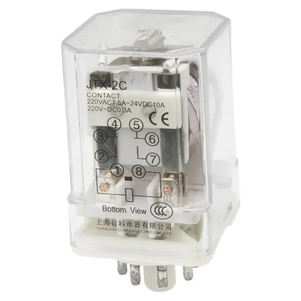 JTX-2C DC 24V 8 Pin 2NO + 2NC Elektromanyetik Röle