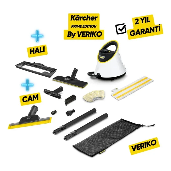 Karcher Karcher Sc 2 Deluxe Plus Buharlı Temizlik Makinesi 1500W Cam Halı Başlığı Dahil Beyaz - Sarı - Siyah