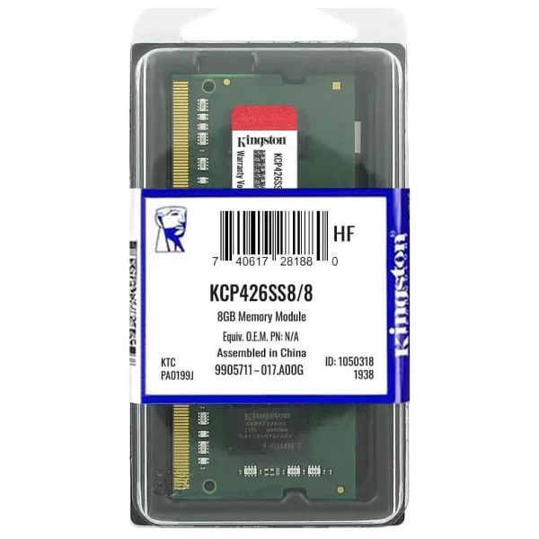 Kingston 8 GB 2666 MHz DDR4 SODIMM KCP426SS8/8 Bellek