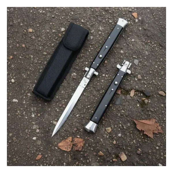 Knivox Akc İtalyan 33 Cm Siyah İtalyan Stiletto Kamp Çakısı