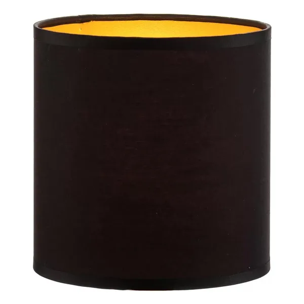Levaillant Siyah Abajur Şapka & Başlık - İçi Gold Kaplama, 15 cm Çap, 18 cm Yükseklik - Özel Üretim & Kusursuz İşçilik