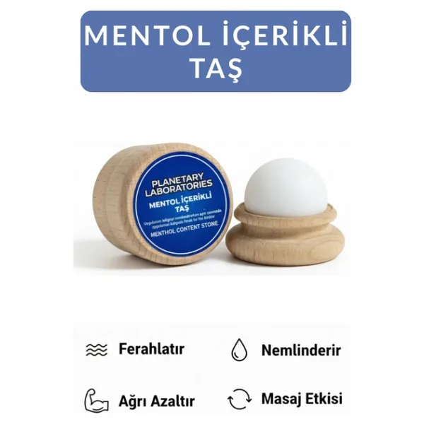 Mentol Içerikli Taş Masaj Taşı Migren Taşı Mentol Taşı Ferahlama Taşı - 1