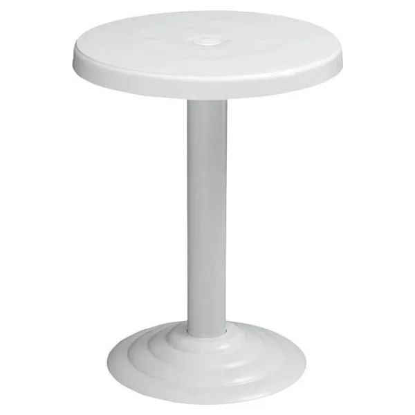 Omnipazar Mt-Gf401a Beyaz Medio Bahçe Balkon Sehpa Ø50 Cm