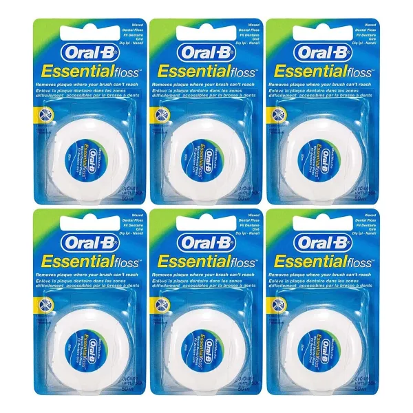Oral-B Essential Floss Naneli ve Mumlu Diş İpi 50 M x 6 Adet