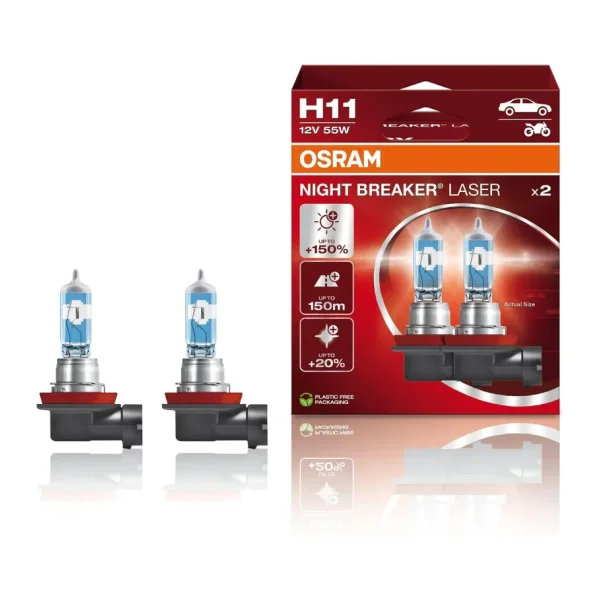 Osram Night Breaker Laser H11 64211NL 55 W 2'li Oto Ampul