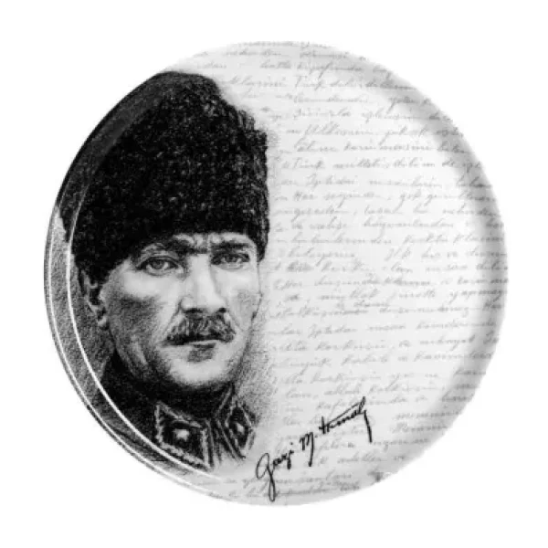 Porland Atatürk Desen10 Dekoratif Tabak 28cm