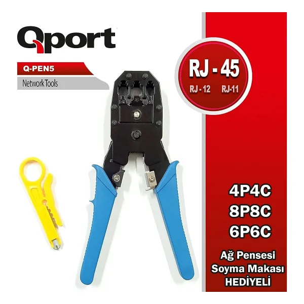 QPORT Q-PEN5 RJ45/RJ11 SIKMA PENSESİ