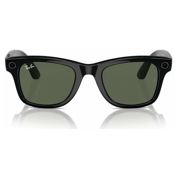 Ray-Ban Meta Wayfarer Gen 2 RW4012 53 Beden 601/7153 Parlak Siyah - G15 Yeşil