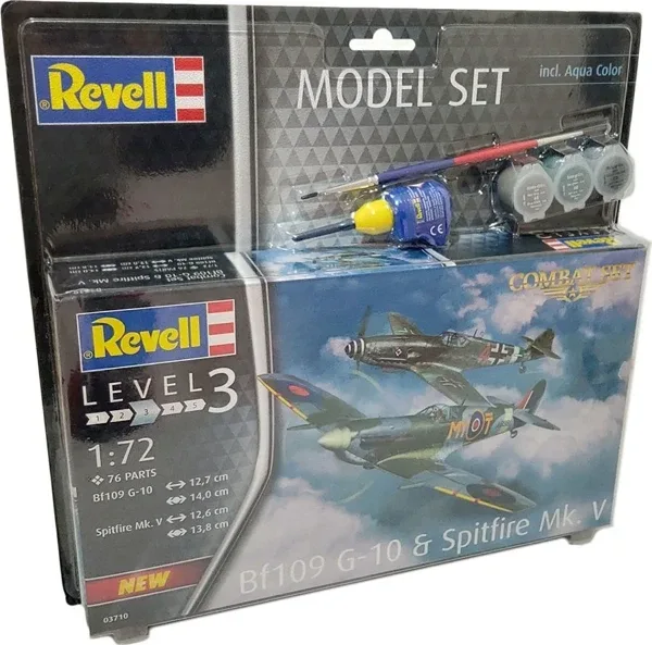 Revell 1:72 BF109 G-10 Spitfire Mk.V 03710 Maket Seti