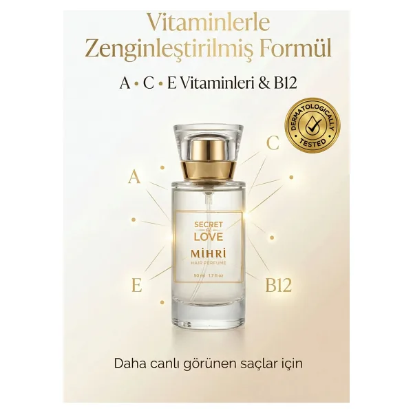 Secret Of Love Mihri Organik Aloe Vera Özlü Vitaminli Saç Parfümü 50 ml