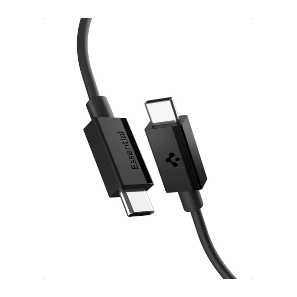 Spigen Aca08718 1 M Siyah Type-C To Type-C Hızlı Şarj Kablosu