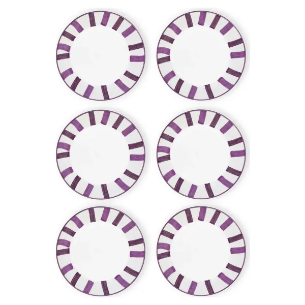 The Mia Joy Mor 6'lı 20 cm Yemek Tabağı