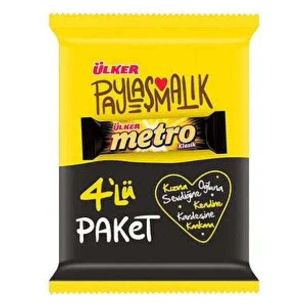 Ülker Metro 36 gr 4'lü Bar Çikolata