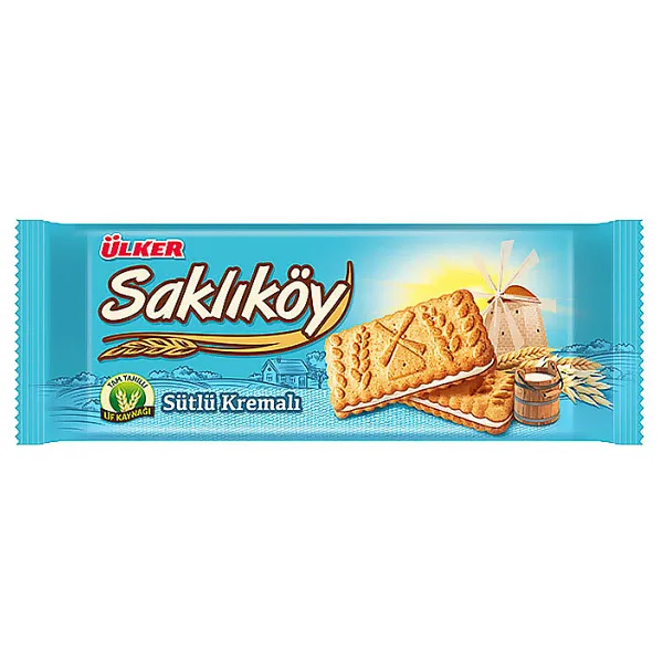 Ülker Saklıköy Sütlü Kremalı Bisküvi 100 gr
