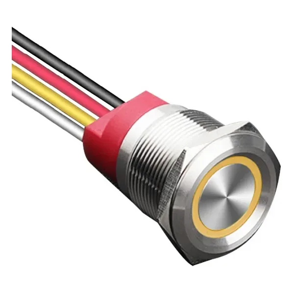 WD22T-P2-E 22mm Dokunmatik Touch Metal Buton - Sarı