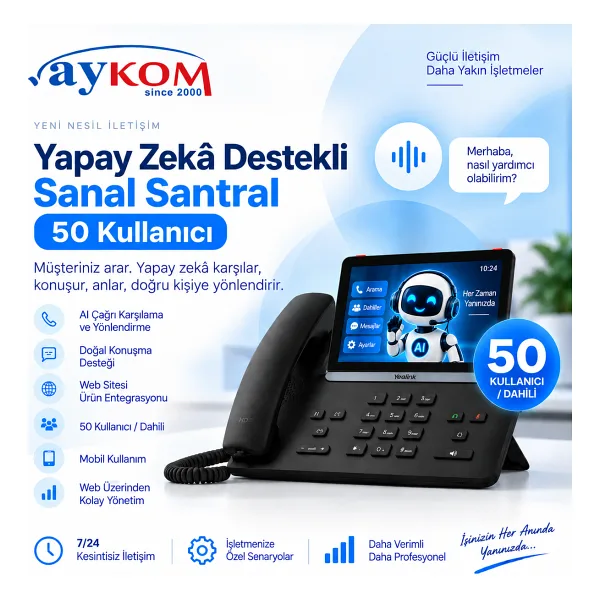 Yapay Zekâ Destekli Sanal Santral 50 Kullanıcı
