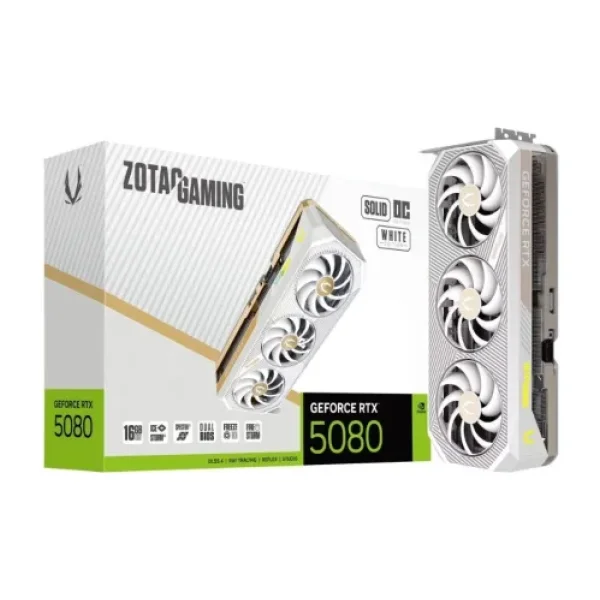 Zotac RTX 5080 Gaming Solid OC White Edition ZT-B50800Q-10P 256 Bit GDDR7 16 GB Ekran Kartı