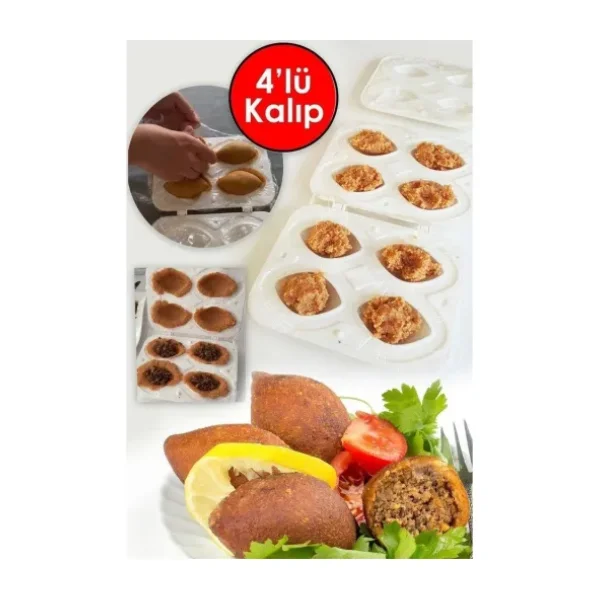 abnturk Pratik Içli Köfte Yapma Kalıbı Süper Içli Köfte Aparatı Usta Işi Süper Köfteler Yapan Kalıp Seti--sym280123