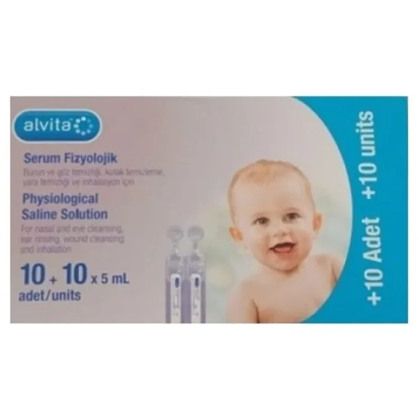 Alvita Serum Fizyolojik 10+10 20 Flakon