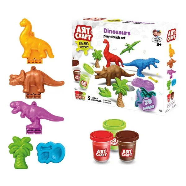 Art Craft Dinozorlar Oyun Hamuru Seti 168 gr 03996