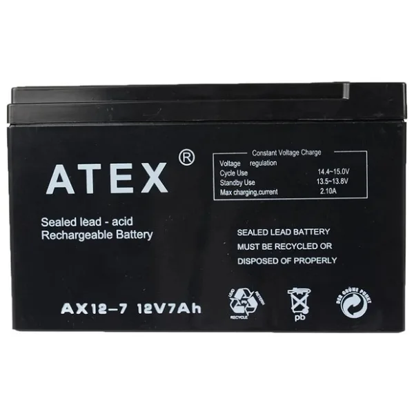 Atex AX-12V 7AH Bakımsız Kuru Akü