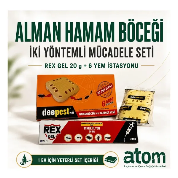 Atom Alman Hamam Böceği Ilacı ve Özel Yem Kutuları