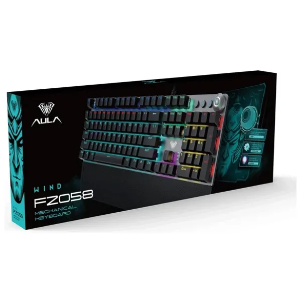 Aula F2058 RGB Blue Switch Kablolu Mekanik Oyuncu klavyesi