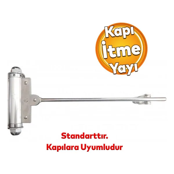 Badem10 Kapı İtme Yayı Kapı Örtme Kapatma Makanizma Bahçe Çelik Dış Kapı Uyumlu