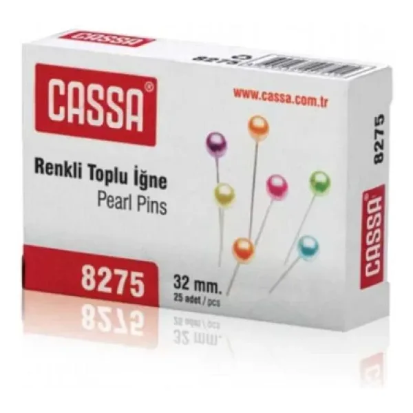 CASSA 8275 RENKLİ BAŞLI TOPLU İĞNE 32mm