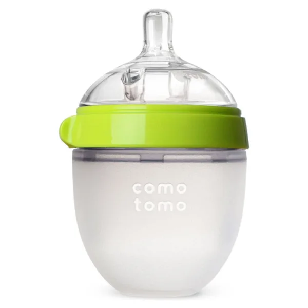 Comotomo Yavaş Akışlı 0-3 Ay Yenidoğan Silikon Biberon 150 ml Yeşil