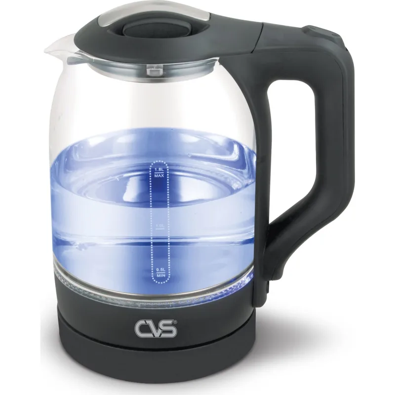 CVS Cam Kettle 1,8 Lt Gizli Rezistans Otomatik Kapanma Hızlı Isıtma Şık ve Dayanıklı Tasarım
