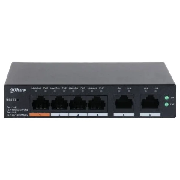 Dahua CS4006-4ET-60 4 Port 10/100/1000 Mbps Yönetilebilir Gigabit PoE Switch