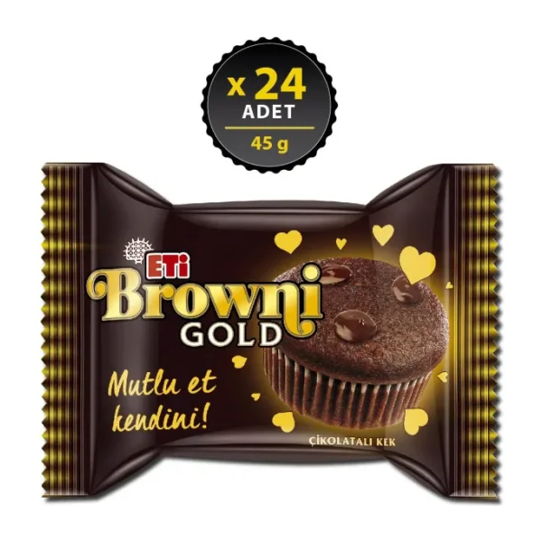 Eti Browni Gold Çikolatalı Kek 45 gr 24'lü