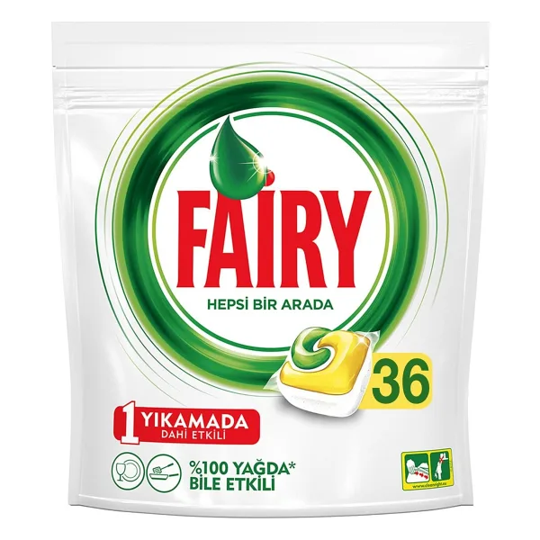 Fairy Hepsi Bir Arada Limon Bulaşık Makinesi Tableti 36'lı