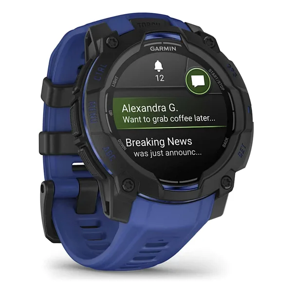 Garmin Instinct 3 45mm Amoled Siyah-Mavi Akıllı Saat