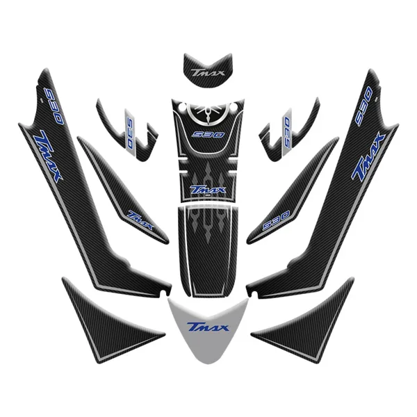 gogo premium YAMAHA TMAX 530 2017 - 2021 UYUMLU TANK PAD SET 002