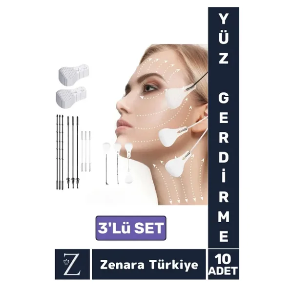 Günlük Kullanım Suya Dayanıklı İpli Yüz Kaş Göz Vücut Gıdı Gerdirme Bantı 3'lü Özel Set 10 Adet