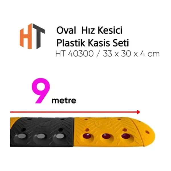 Hayat Trafik - Oval Plastik Hız Kesici Kasis Seti 9 metre