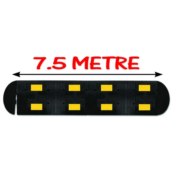 Hız Kesici Kauçuk Hız Kesici Kasis Yol Kasisi Kauçuk Şaseli Yavaşlatıcı 7.5 Metre (50x40 cm)