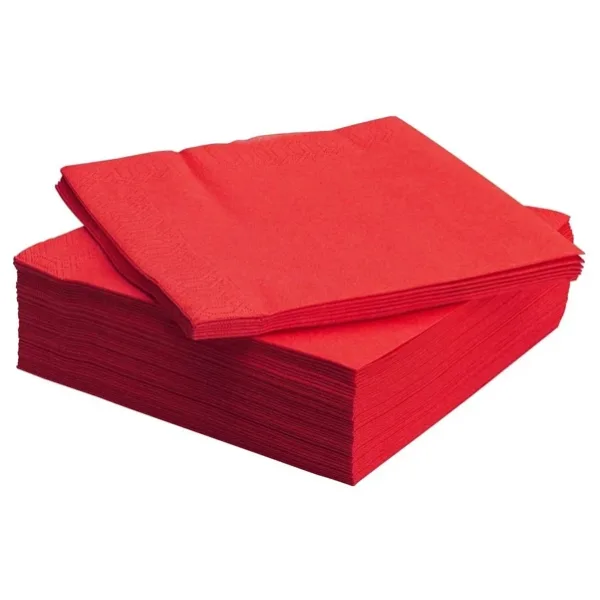 IKEA 50 Adet Şık Sunum, Davet, Özel Tasarım Peçete Fantastısk Kırmızı Renk 40 X 40 Cm Peçete